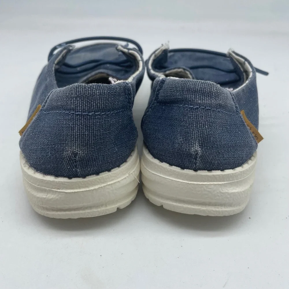 Hey Dude Wendy Youth Sparkling Denim Blue Loafers Slip On Shoes Size K11 30